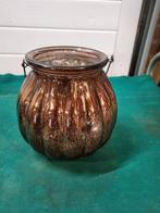 windlicht goud kleurig glas, Huis en Inrichting, Woonaccessoires | Overige, Ophalen of Verzenden, 'T Olde Gre-j, Info@toldegrej.nl