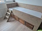 Steigerhouten kajuit bed, Huis en Inrichting, Slaapkamer | Stapelbedden en Hoogslapers, Ophalen, 90 cm, Eenpersoons, Zo goed als nieuw