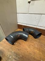Hoekstuk kachelpijp 90, 125 millimeter, Doe-het-zelf en Verbouw, Buizen en Afvoer, Bochten, Gebruikt, Ophalen of Verzenden, Rvs