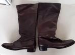 Dameslaarzen leer  bruin maat 39., Hoge laarzen, Bruin, Ophalen of Verzenden, Gedragen