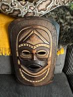 Houten Afrikaans Masker 50x32 cm, Ophalen of Verzenden
