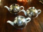 3 x theepot Bredemeijer chroom jasje  + 1 Cosy  1,3L, Overige materialen, Gebruikt, Overige typen, Ophalen of Verzenden