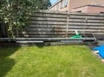 Zonnescherm 5meter breed circa 2,0 meter lang, Tuin en Terras, Zonneschermen, Ophalen, Gebruikt, 450 cm of meer, 150 tot 300 cm