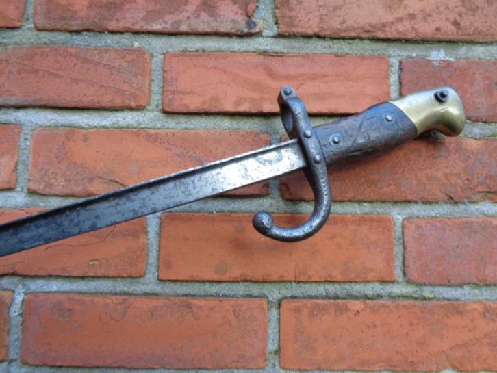 Franse M1874 Gras bajonet L Deny Paris 1878, Verzamelen, Militaria | Algemeen, Landmacht, Mes of Dolk, Overige gebieden, Ophalen of Verzenden