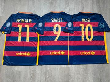 Gesigneerde shirts Neymar JR, Suárez , Messi