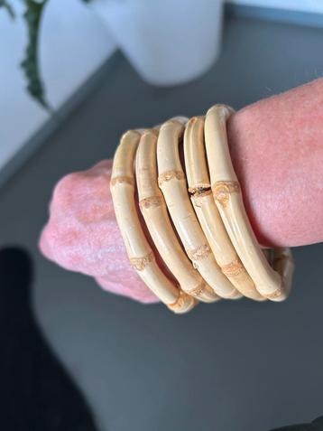 Vintage Tiki Retro Bamboe armbanden 5x  beschikbaar voor biedingen