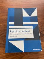 Sanne Taekema - Recht in context (zevende druk), Boeken, Ophalen of Verzenden, Zo goed als nieuw, Sanne Taekema; Jeanne Gaakeer; Marc Loth