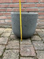 Nieuwe grijze plantenbak/bloempot, Ophalen, 40 cm of meer, Rond, Beton