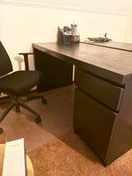 Ikea Malm Bureau Zwartbruin - Gebruikt, Huis en Inrichting, Bureaus, Ophalen, Gebruikt, Bureau
