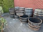 Bloembakken | halve wijnvaten | groot, Tuin en Terras, Bloembakken en Plantenbakken, Ophalen, Zo goed als nieuw, Rond, Minder dan 60 cm