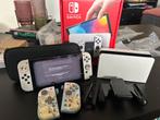 Nintendo switch Oled + accessoires + Micro SD, Switch OLED, Met 2 controllers, Ophalen of Verzenden, Zo goed als nieuw