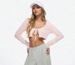 Pink Fluffy Cropped Cardigan, Kleding | Dames, Ophalen, Zo goed als nieuw, Roze