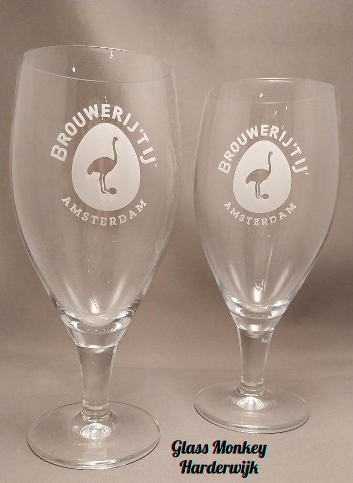 Brouwerij 'T IJ bierglazen., Verzamelen, Biermerken, Zo goed als nieuw, Glas of Glazen, Overige merken, Ophalen of Verzenden