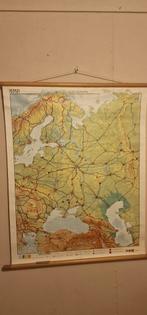 Antieke Topografische Schoolkaart: Oost-Europa met Moskou, Antiek en Kunst, Antiek | Schoolplaten, Ophalen of Verzenden, Aardrijkskunde