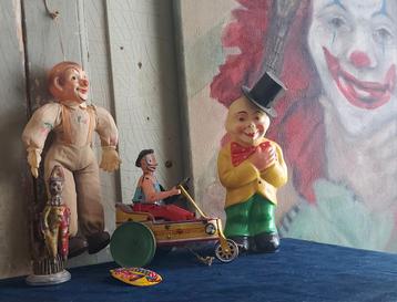 5 x vintage clowns speelgoed beschikbaar voor biedingen
