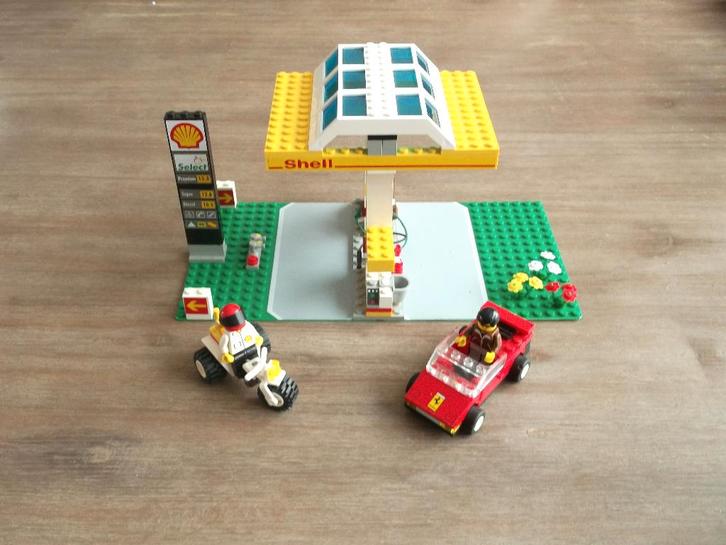 lego 1256 shell petrol pump (1999), Kinderen en Baby's, Speelgoed | Duplo en Lego, Gebruikt, Lego, Complete set, Ophalen of Verzenden