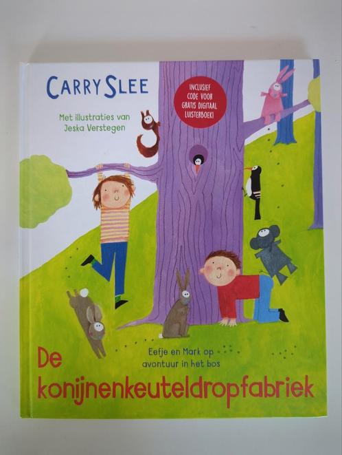 Carry Slee - De konijnenkeuteldropfabriek, Boeken, Prentenboeken en Plaatjesalbums, Zo goed als nieuw, Ophalen of Verzenden