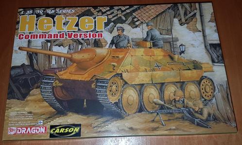Dragon 1:35 Hetzer - upgraded - met alu loop & Neo tracks, Hobby en Vrije tijd, Modelbouw | Auto's en Voertuigen, Nieuw, Tank