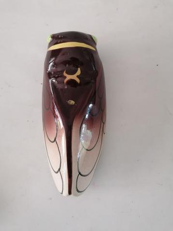 franse keramieke cigale/krekel voor aan de wand 24x11 cm beschikbaar voor biedingen