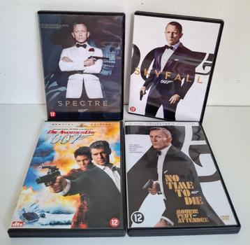 4 James Bond dvd’s. Die Another Day Spectre  Skyfall No Time beschikbaar voor biedingen