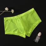 Gele doorzichtige gestreepte heren boxer / onderbroek, Verzenden, Geel, Boxer