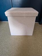 Witte opvouwbare poef, Ophalen, Rond, Minder dan 50 cm