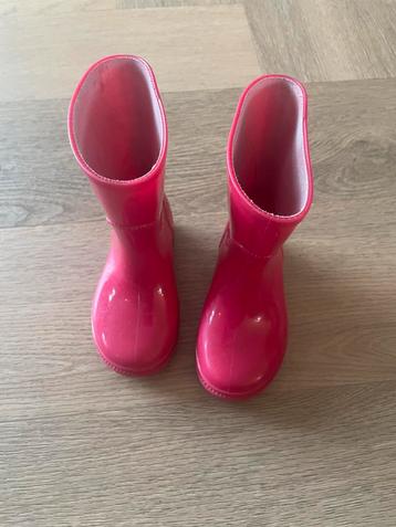 Roze regenlaarsjes maat 21 - Weinig gebruikt! beschikbaar voor biedingen