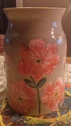 Vaas Handgeschilderde met Bloemen, Huis en Inrichting, Woonaccessoires | Vazen, Overige kleuren, Ophalen of Verzenden, Minder dan 50 cm