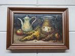 Oud Stilleven met druiven en kannen, Antiek en Kunst, Ophalen of Verzenden