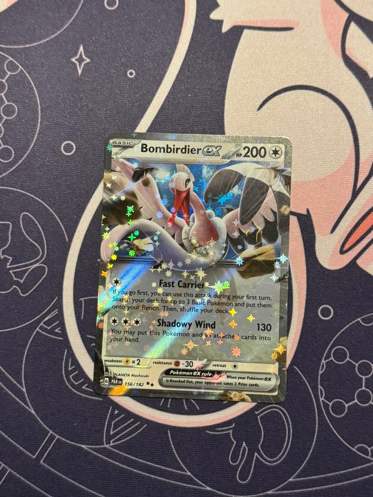 Pokémon kaarten Bombirdier EX #156, Ophalen of Verzenden, Zo goed als nieuw, Losse kaart