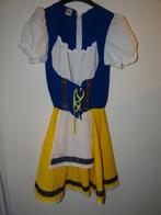 Leuk blauw/geel/wit TIROLER/DIRNDL/ALPENMEISJE jurk, Gedragen, Carnaval, Ophalen of Verzenden, Kleding