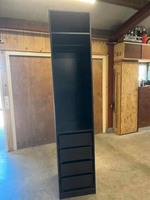 Zwarte ikea paxkast, Huis en Inrichting, Kasten | Kledingkasten, Gebruikt, 200 cm of meer, 50 tot 100 cm, 50 tot 75 cm, Ophalen