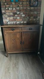Mooi oud echt hout eikenhout kast 109breed, Antiek en Kunst, Ophalen