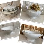 Soepterrine - terrine / dekschaal & serveerschaal op voet, Antiek en Kunst, Ophalen of Verzenden