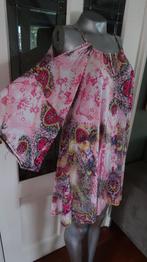 mooie roze tinten blouse stretch wijde mouw, Verzenden, Zo goed als nieuw, Maat 38/40 (M), Roze