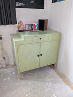 Eigenaardig retro handgemaakt groen kastje, Ophalen, Gebruikt, 50 tot 100 cm, Met deur(en)