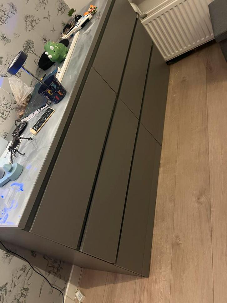 IKEA Malm ladekast met marmer glasplaat, Huis en Inrichting, Kasten | Schoenenkasten, Gebruikt, Ophalen of Verzenden