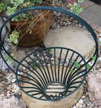 Groene Gietijzeren Tuinmand / Houtmand, Ophalen, Tuin, Gebruikt, Minder dan 30 cm