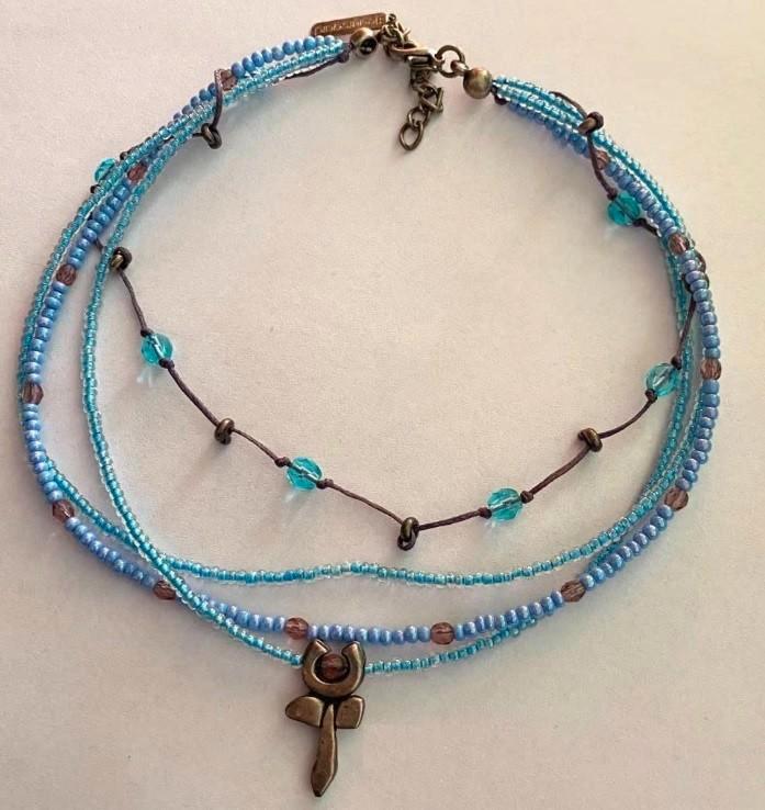 Beauregard vintage Ketting glaskralen, Tsjechische Rocailles, Sieraden, Tassen en Uiterlijk, Kettingen, Zo goed als nieuw, Overige materialen