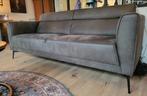 Xooon Lederen Bank Donkergrijs - 2/3-zits - Perfecte Staat!, Huis en Inrichting, Banken | Bankstellen, Ophalen, Rechte bank, Modern