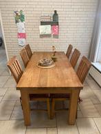 6 persoons eettafel inclusief stoelen, Huis en Inrichting, Complete eetkamers, 4 tot 6 stoelen, Gebruikt, Ophalen