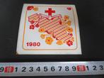 sticker Rode Kruis 1980, Ophalen, Zo goed als nieuw, Sticker