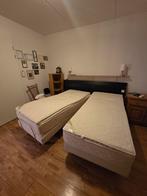 2 persoonsbed, zowel los als aan elkaar te doen, Huis en Inrichting, Ophalen, Eenpersoons, Hout, 90 cm