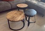 LEUKE SET VAN DRIE SALONTAFELS!, Ophalen, 50 tot 100 cm, Rond, Zo goed als nieuw