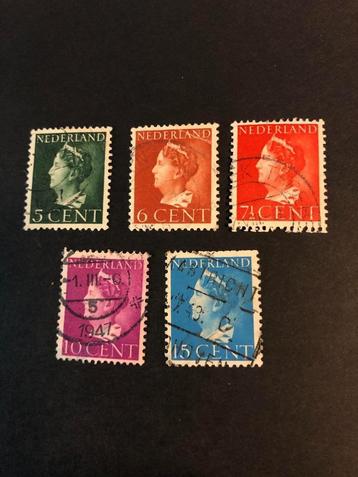 Nederland oud F kopjes Koningin Wilhelmina gestempeld beschikbaar voor biedingen