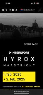 Hyrox men ticket (niet gepersonaliseerd), Tickets en Kaartjes, Evenementen en Festivals, Eén persoon