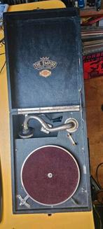 Antieke 78 toeren platenspeler + 45 bakelieten platen, Ophalen of Verzenden, Gebruikt, Platenspeler, Overige merken