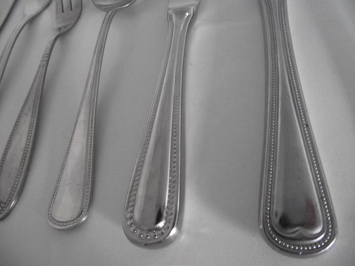 12 st divers Parelrand bestek 6 mes 3 vork 3 lepel ook p st, Antiek en Kunst, Antiek | Bestek, Ophalen of Verzenden