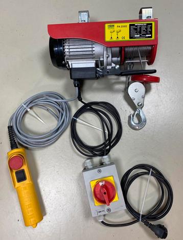 Electrische takel 125/250kg met hoofdschakelaar HBM beschikbaar voor biedingen