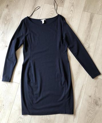 Mooie effen donkerblauwe jurk H&M maat L beschikbaar voor biedingen